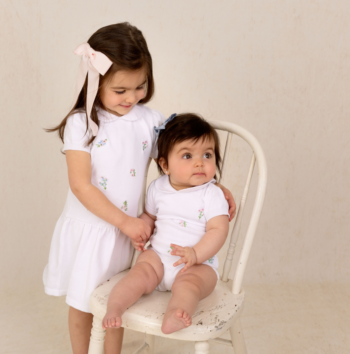 Girls Embroidered Garden Knit Dress