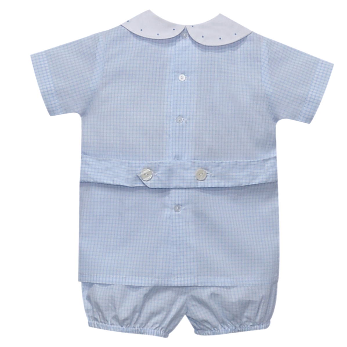 Blue Shay Apron Short Set- Vintage Horse