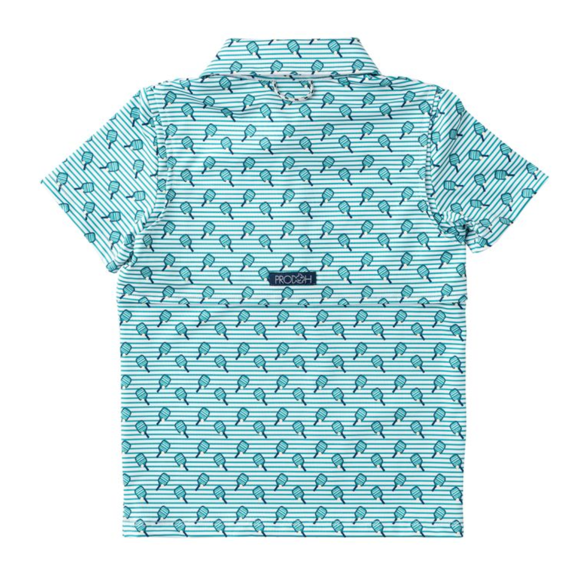 Short Sleeve Pro Performance Polo - Marine Green Pickleball Print