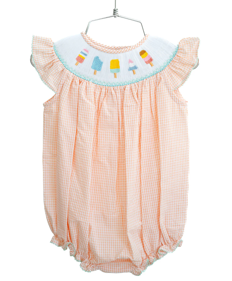 Popsicles Smocked Birdie Bubble