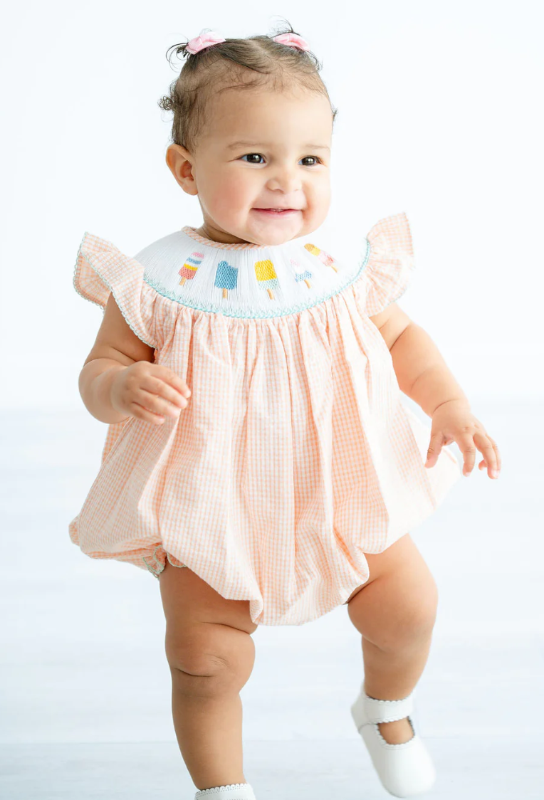 Popsicles Smocked Birdie Bubble