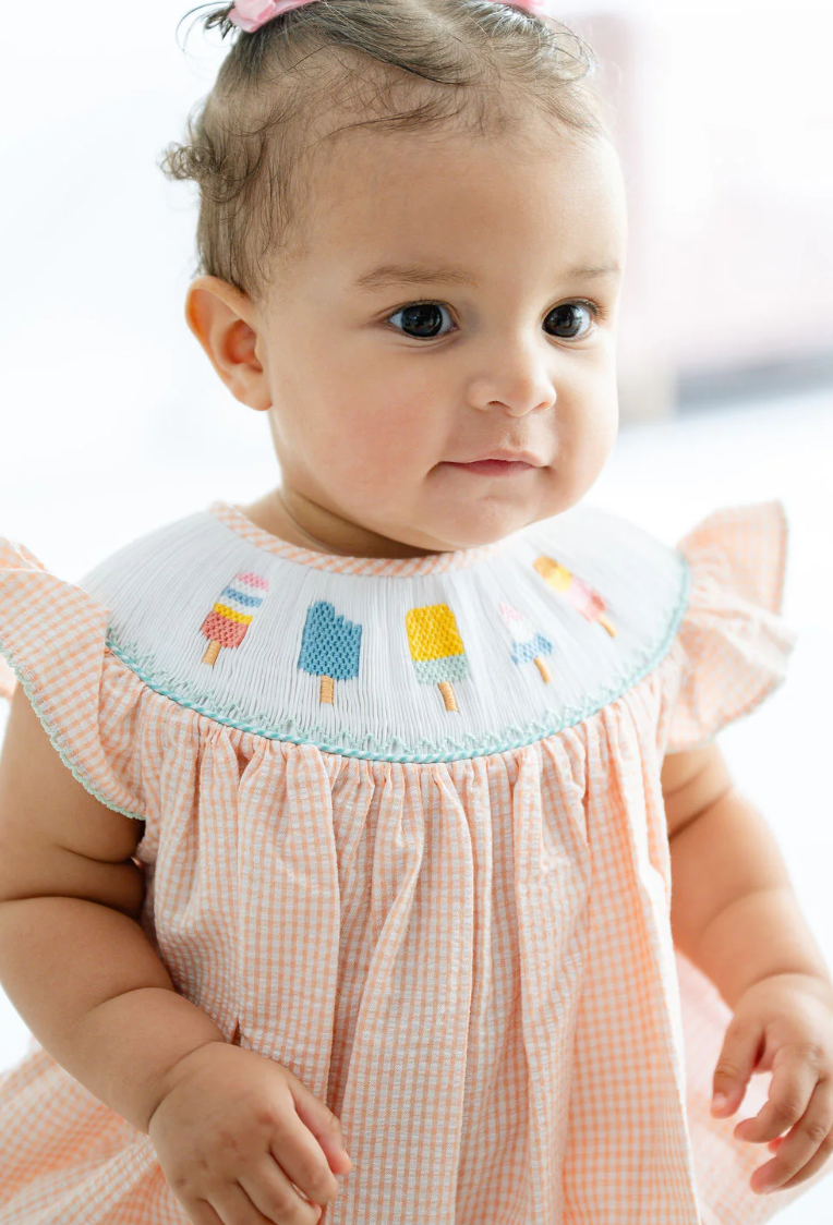 Popsicles Smocked Birdie Bubble