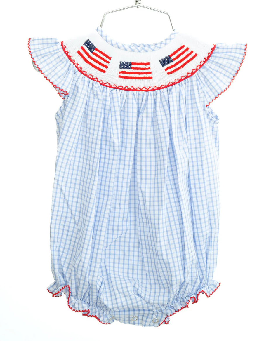 Flag Smocked Birdie Bubble