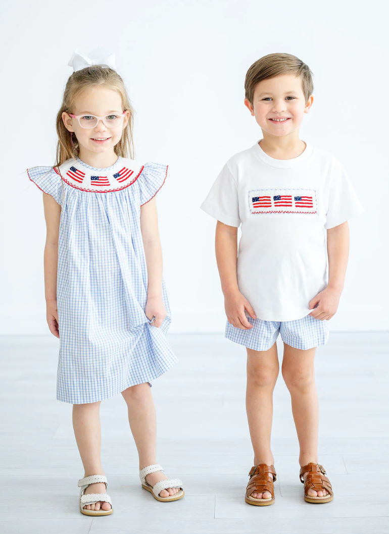 Flag Smocked Helen Dress