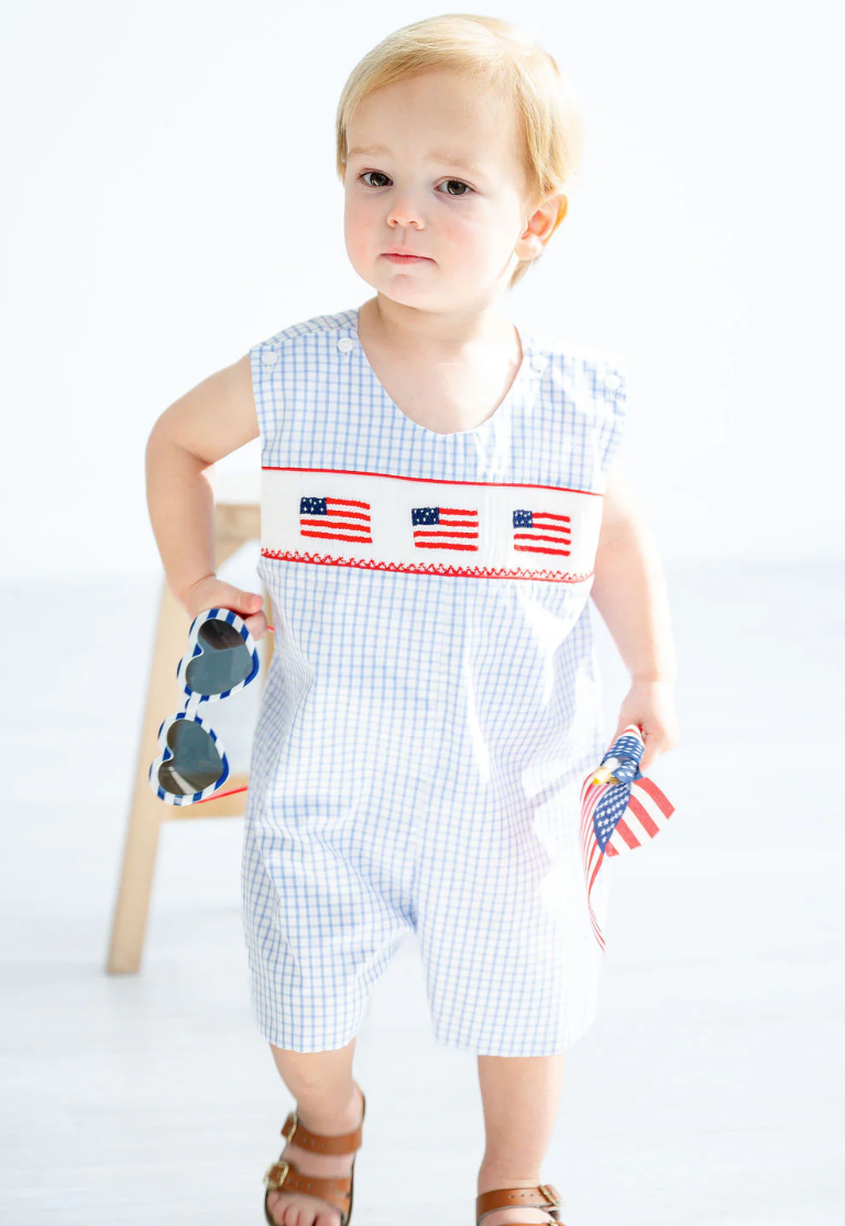 Flag Smocked Benjamin Jon Jon