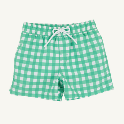 Tortola Swim Trunks- Gibson Island Green Gingham