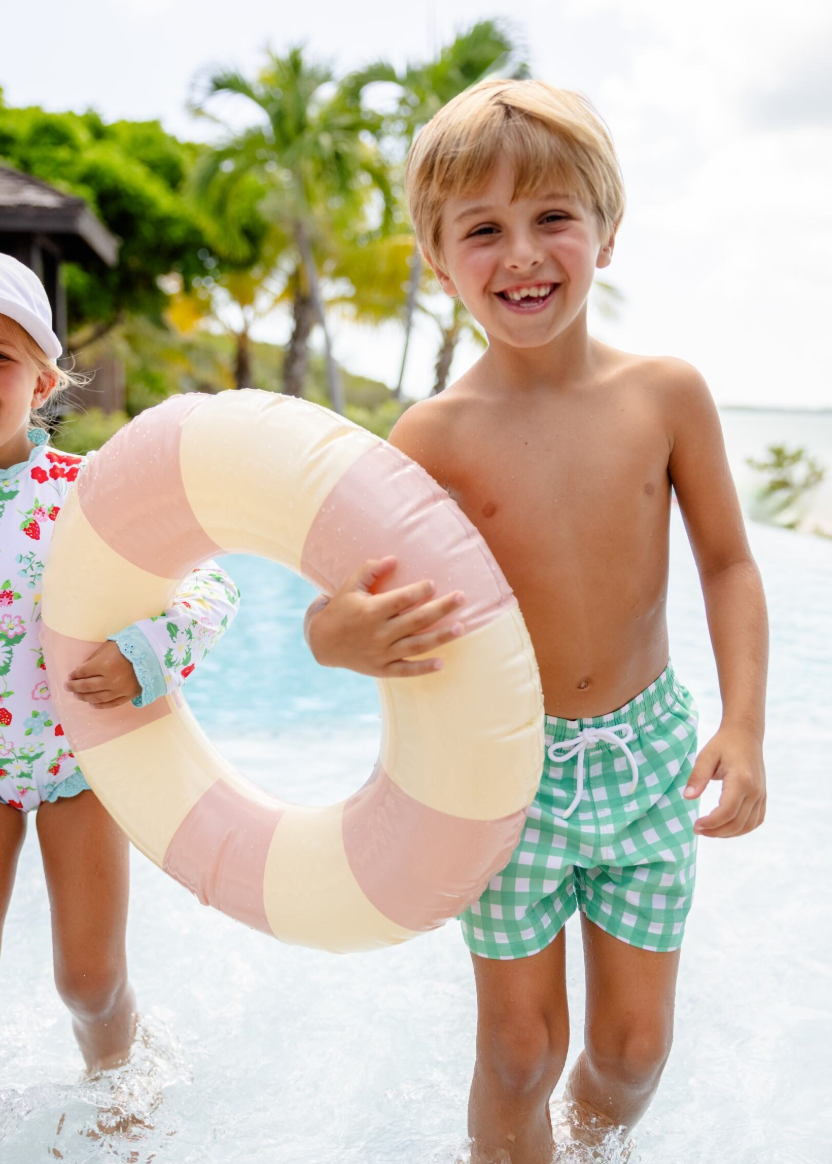 Tortola Swim Trunks- Gibson Island Green Gingham