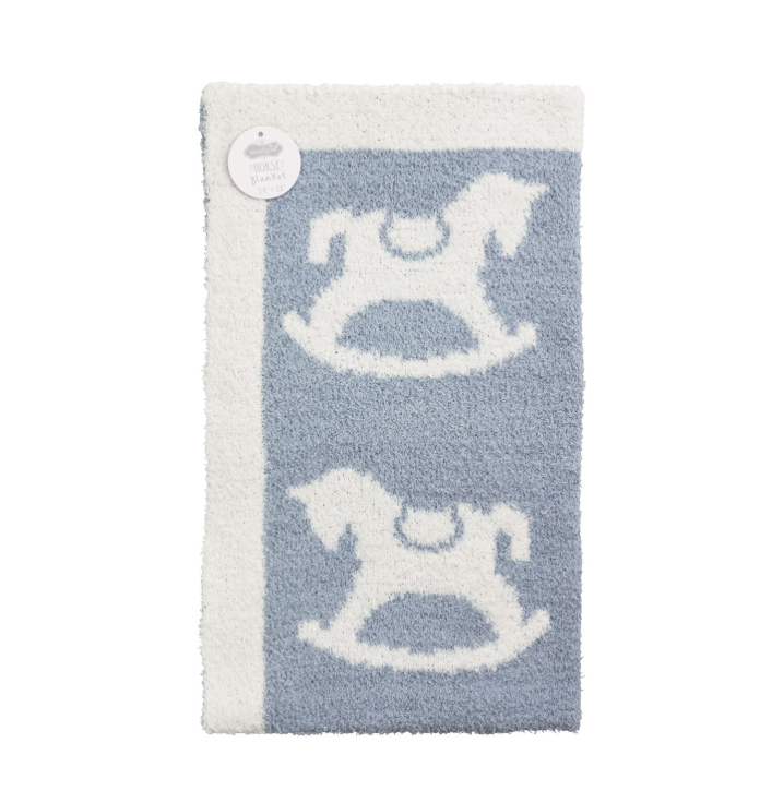Chenille Rocking Horse Blanket