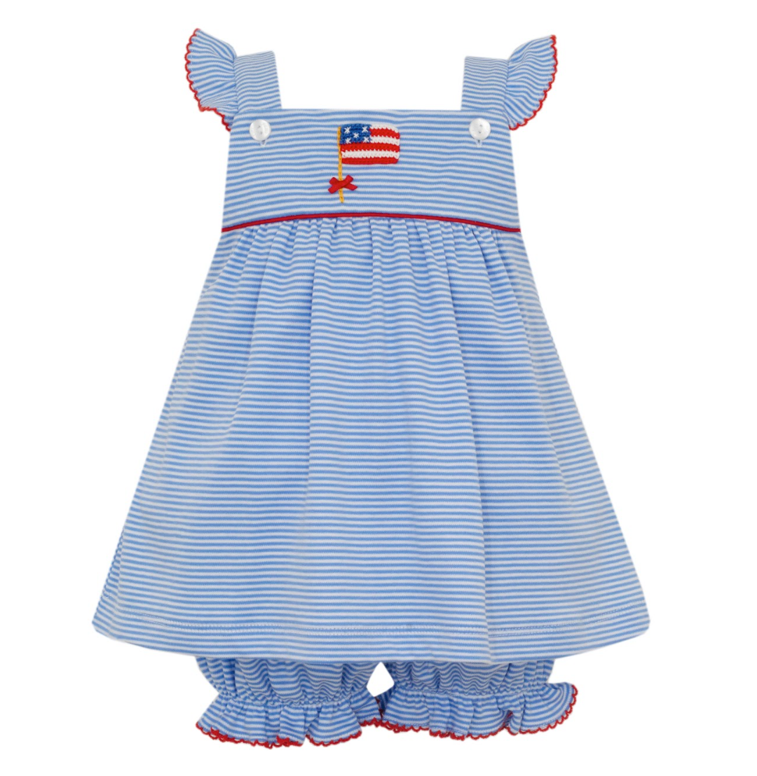 Knit Stripe Bloomer Set- Flags