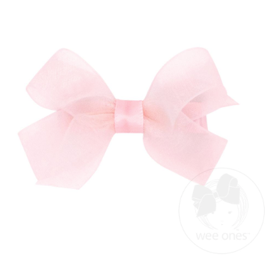 Tiny Classic Organza Hair Bow