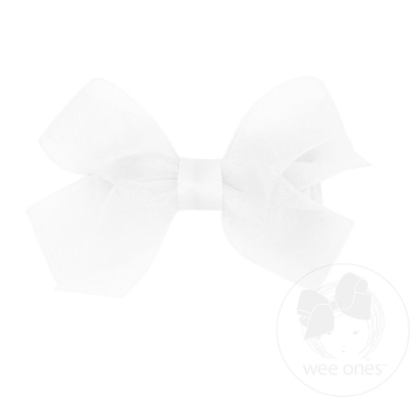 Tiny Classic Organza Hair Bow