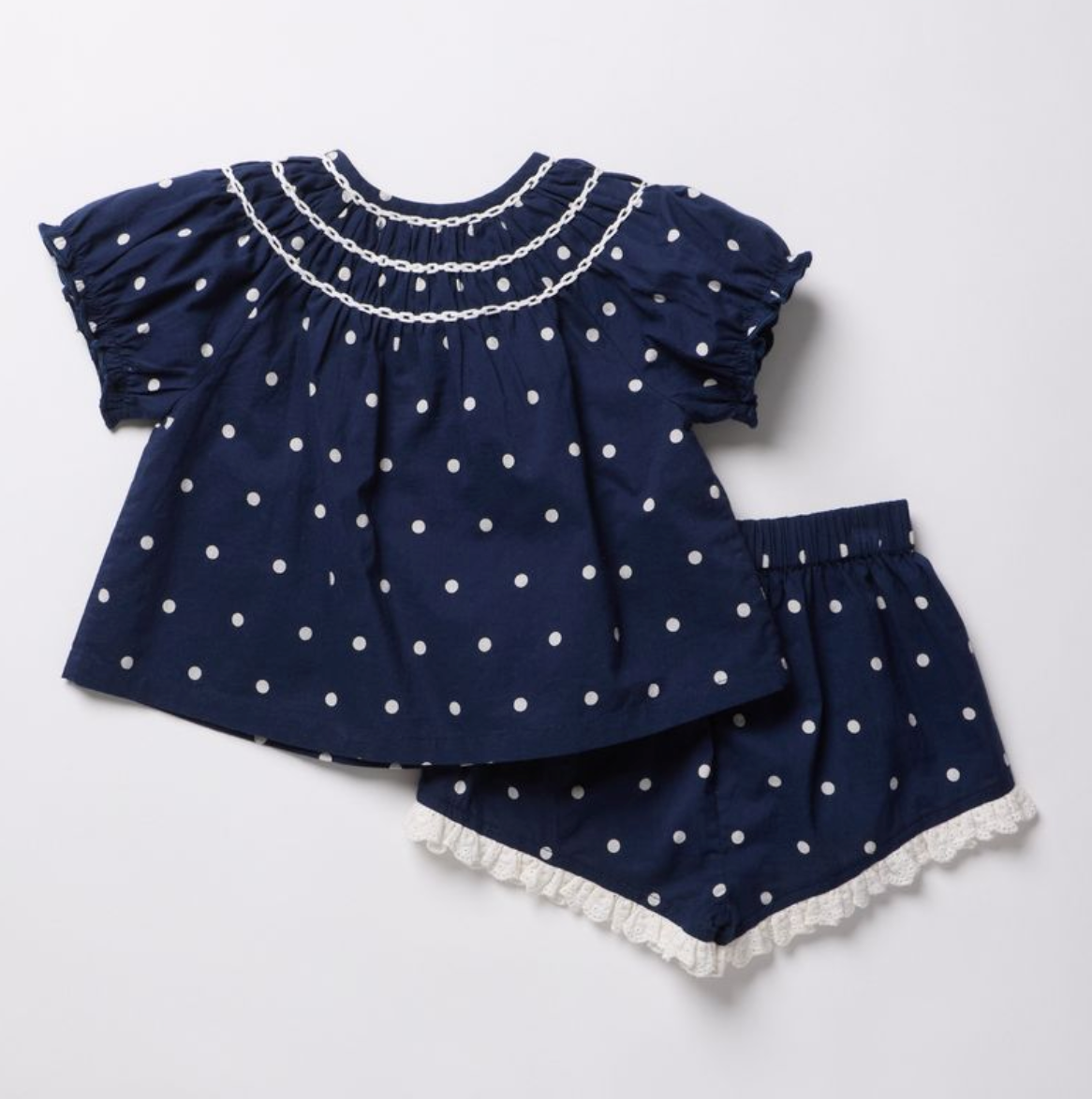 Millie 2PC Set- Navy Dot