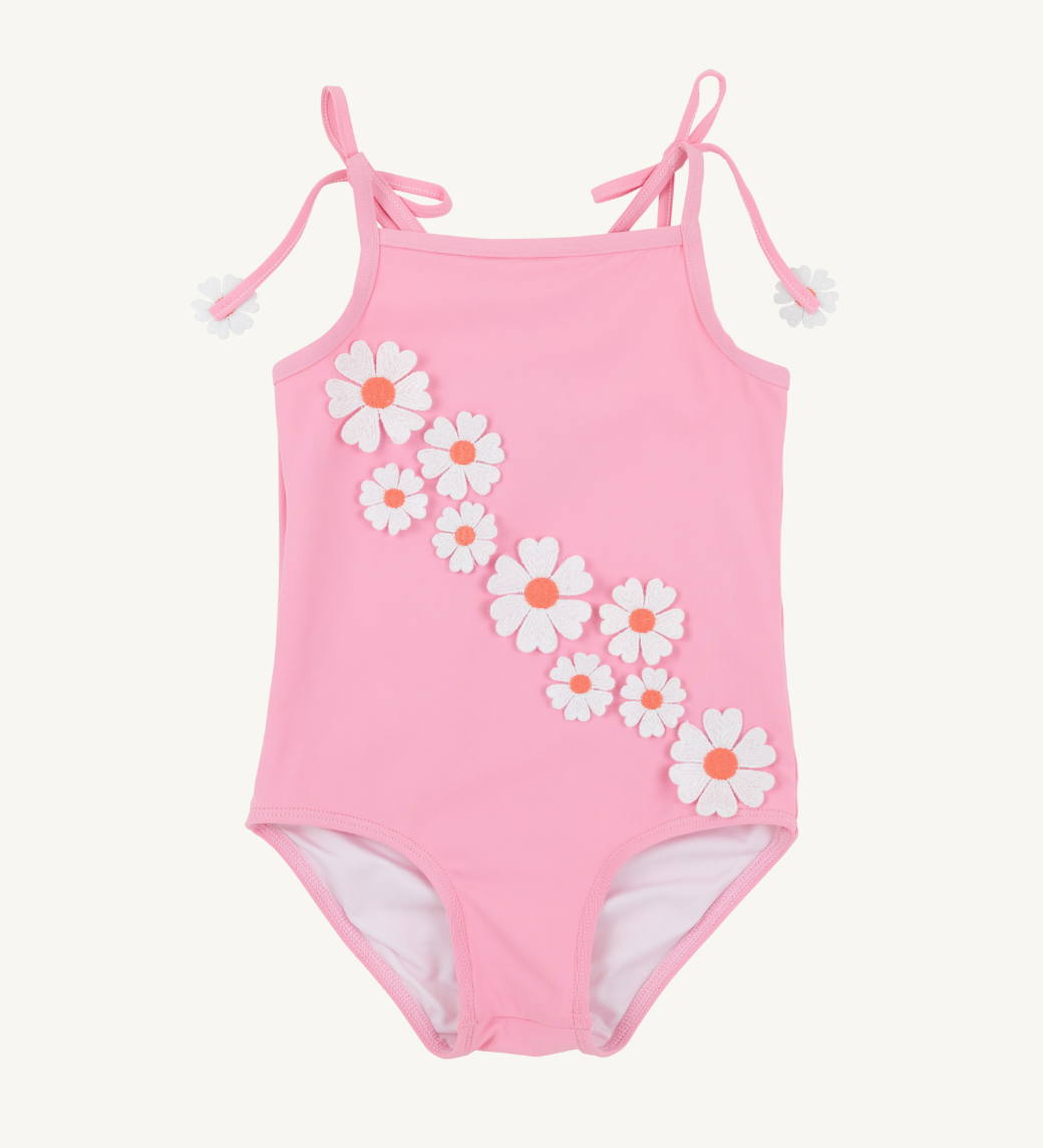St. Lucia Swimsuit- Hamptons Hot Pink Seashore Sherbet Flowers