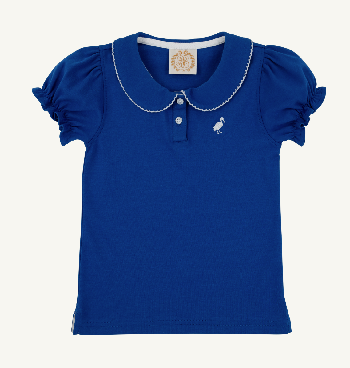 Maude's Peter Pan Collar Polo- Rockefeller Royal