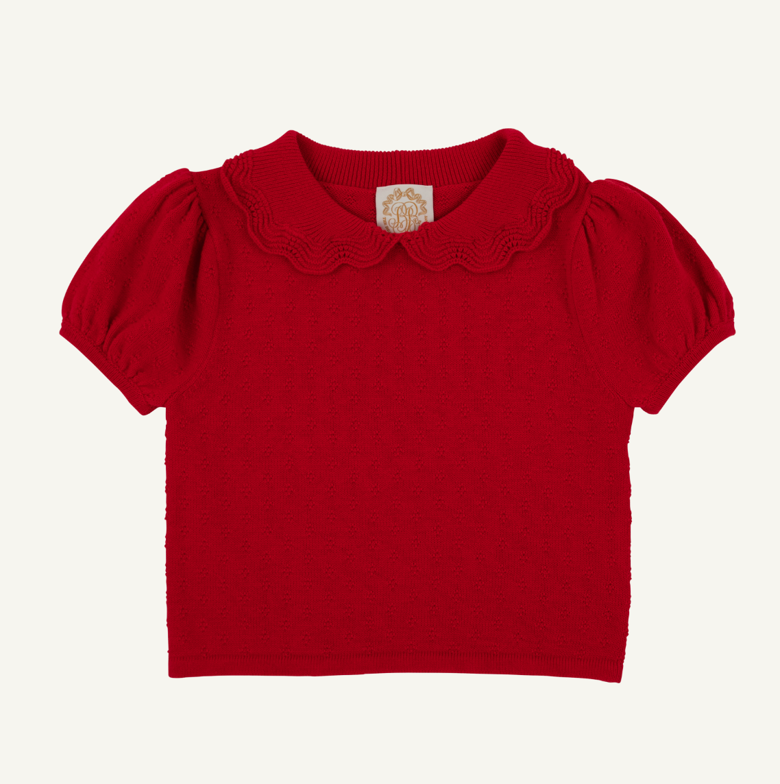 Short Sleeve Maude's Sweater- Richmond Red