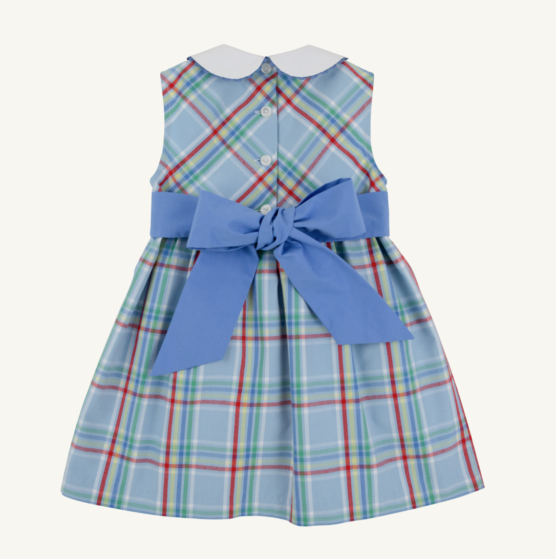 Sleeveless Cindy Lou Sash Dress- Kensington Corut Plaid