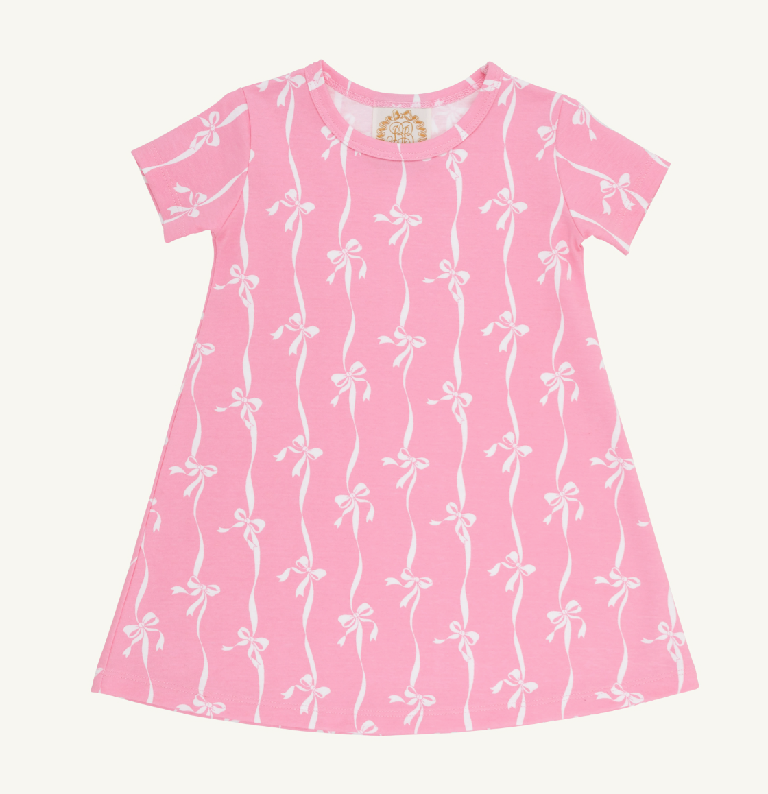 Polly Play Dress- Bell Court Bows Hamptons Hot Pink