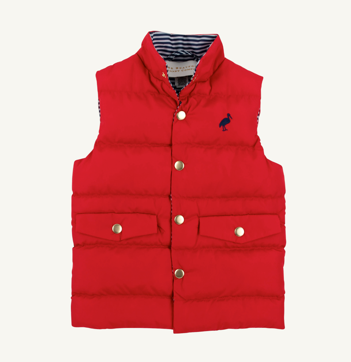 Vaughn Vest- Richmond Red/ Nantucket Navy Stripe