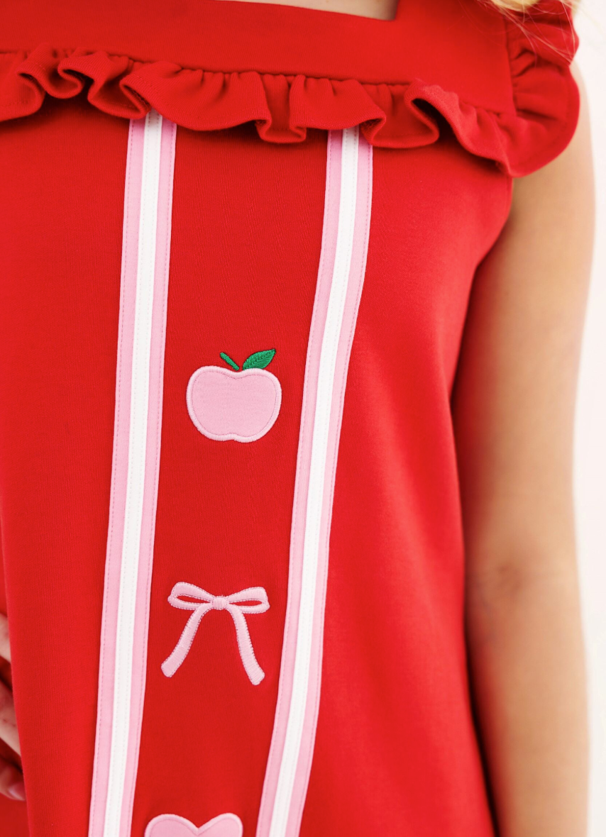 Darla Dress- Richmond Red/ Hamptons Hot Pink