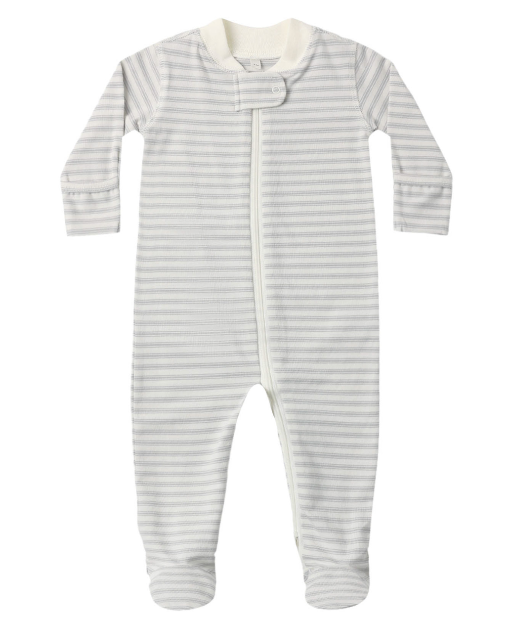 Zip Long Sleeve Sleeper Footie- Cloud Stripe