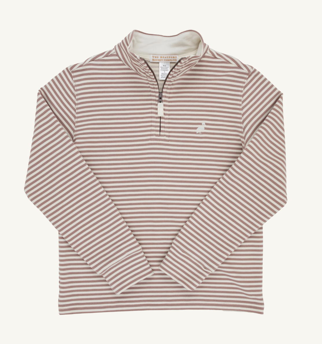 Hayword Half-Zip- Gray Bay Brown Stripe