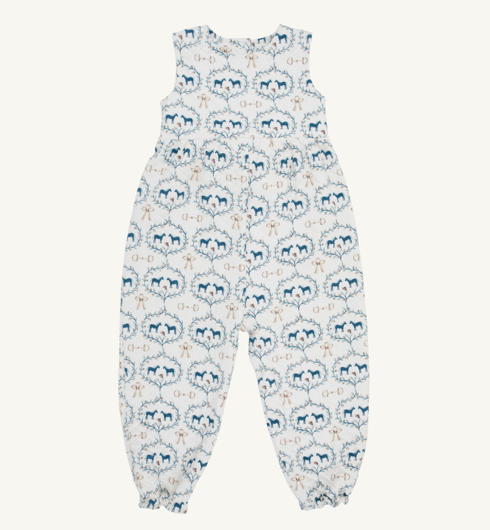 Sleeveless Rebecca Romper- Horse Bits and Bows