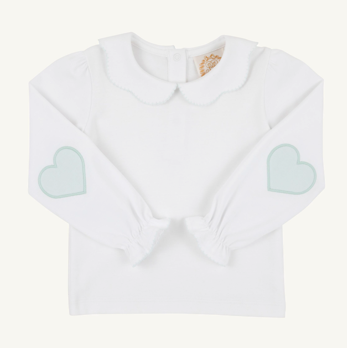 Emma's Elbow Patch Top- Old Greenwich Green Heart