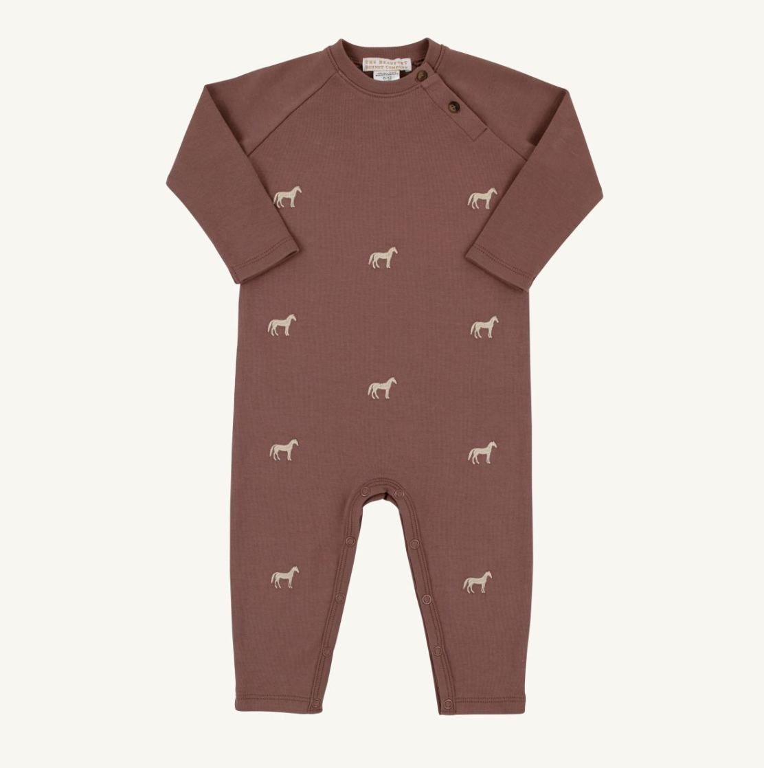 Rayburn Romper- Gray Bay Brown Horse