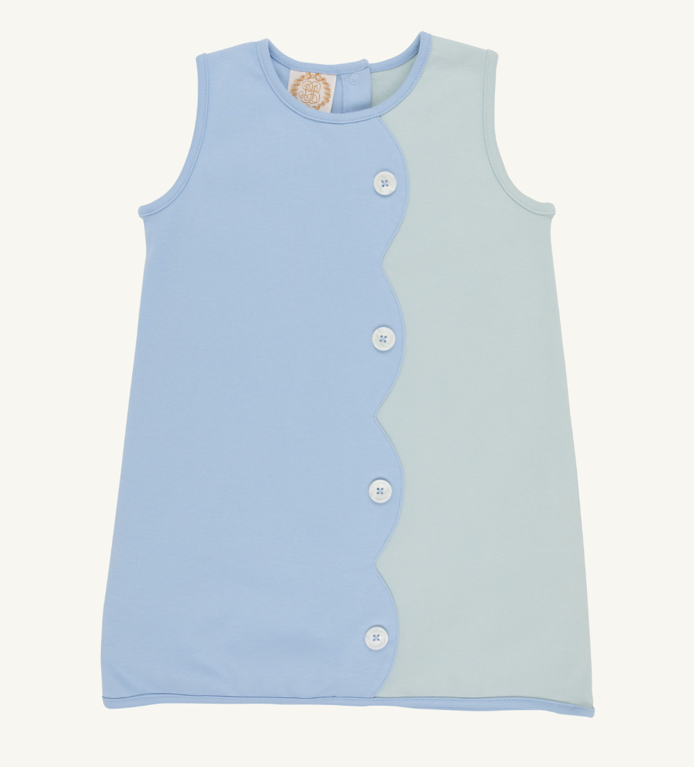 Kennedy Colorblock Dress- Sarasota Sky Old Geenwich Green