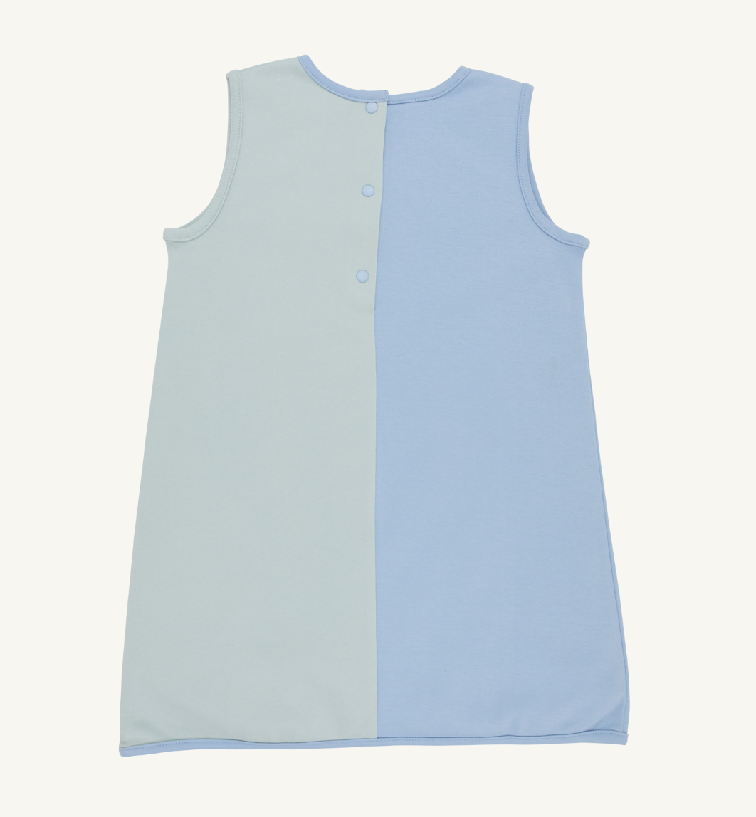 Kennedy Colorblock Dress- Sarasota Sky Old Geenwich Green