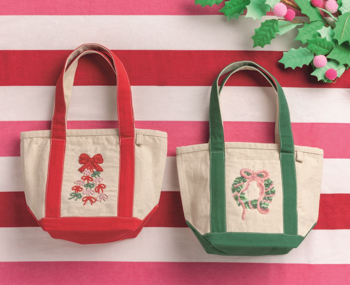 Holiday Beaded Mini Tote