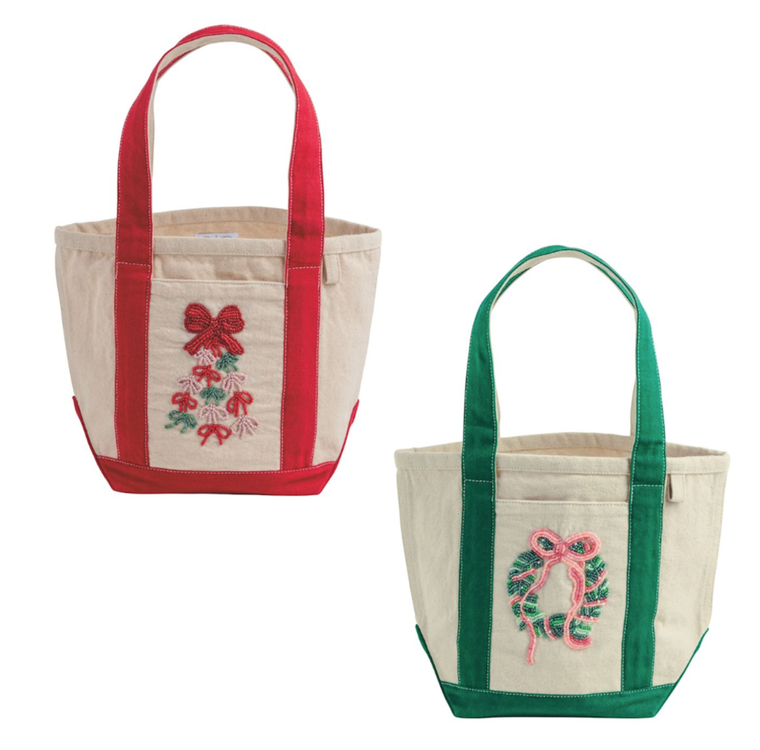 Holiday Beaded Mini Tote