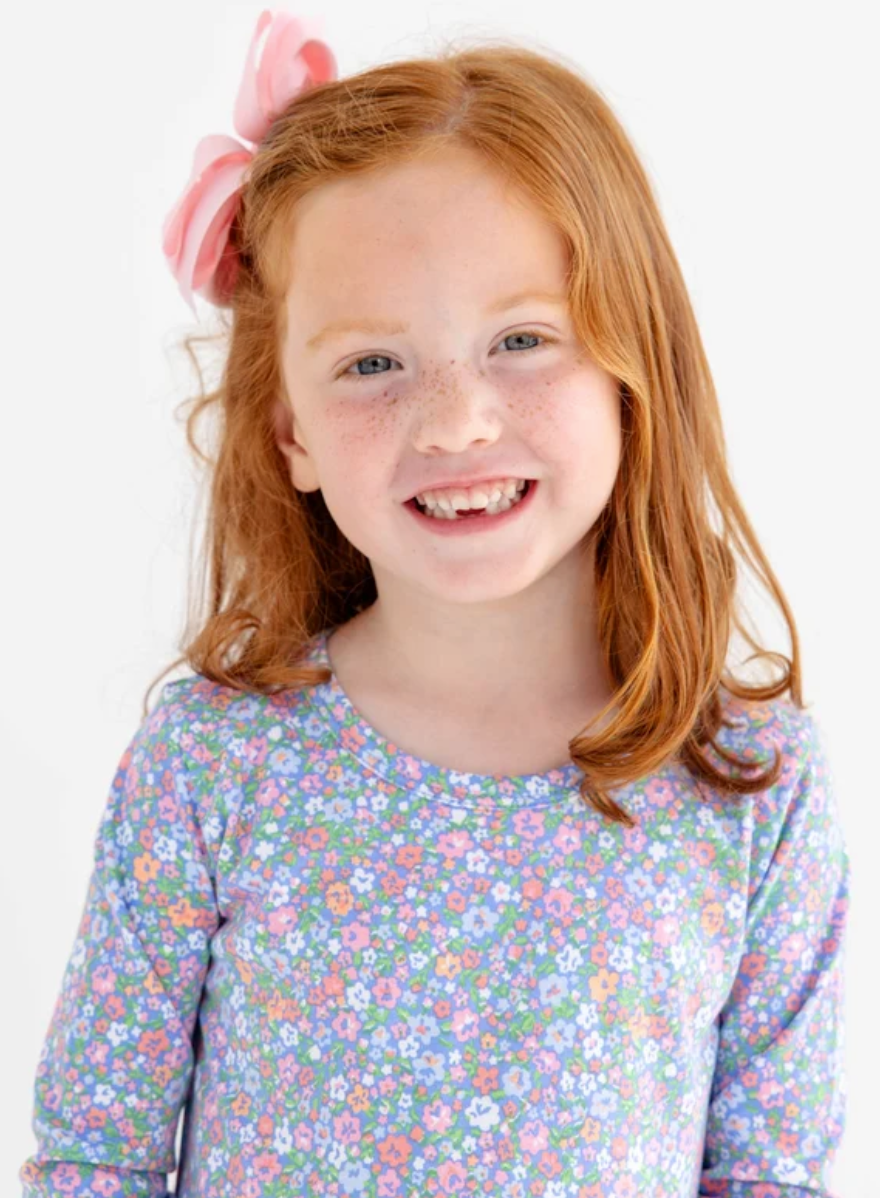 Long Sleeve Polly Play Dress- Mountain Brook Mini Floral