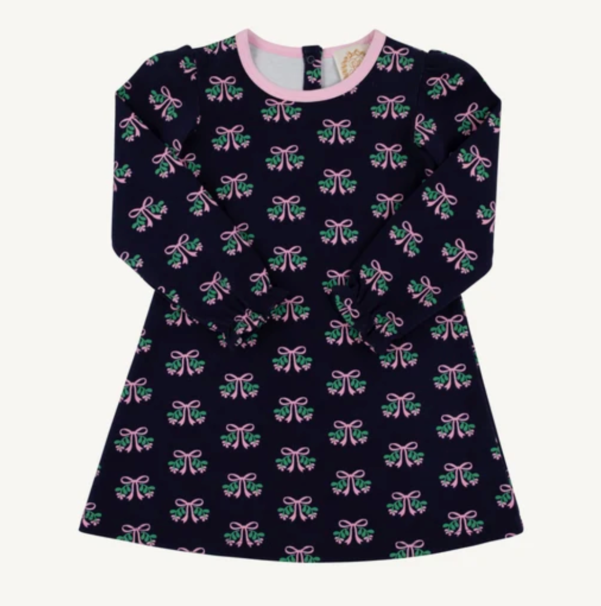 Sadie Sweatshirt Dress- Beloved Bows with Pier Party Pink
