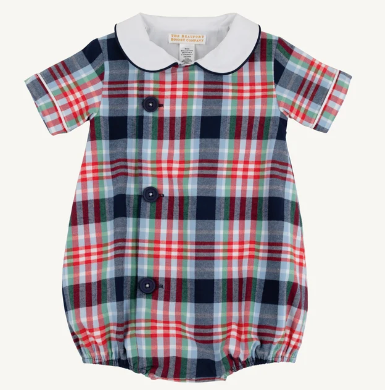 Brock Bubble Flannel- Covington Cottage Plaid with Worth Avenue White