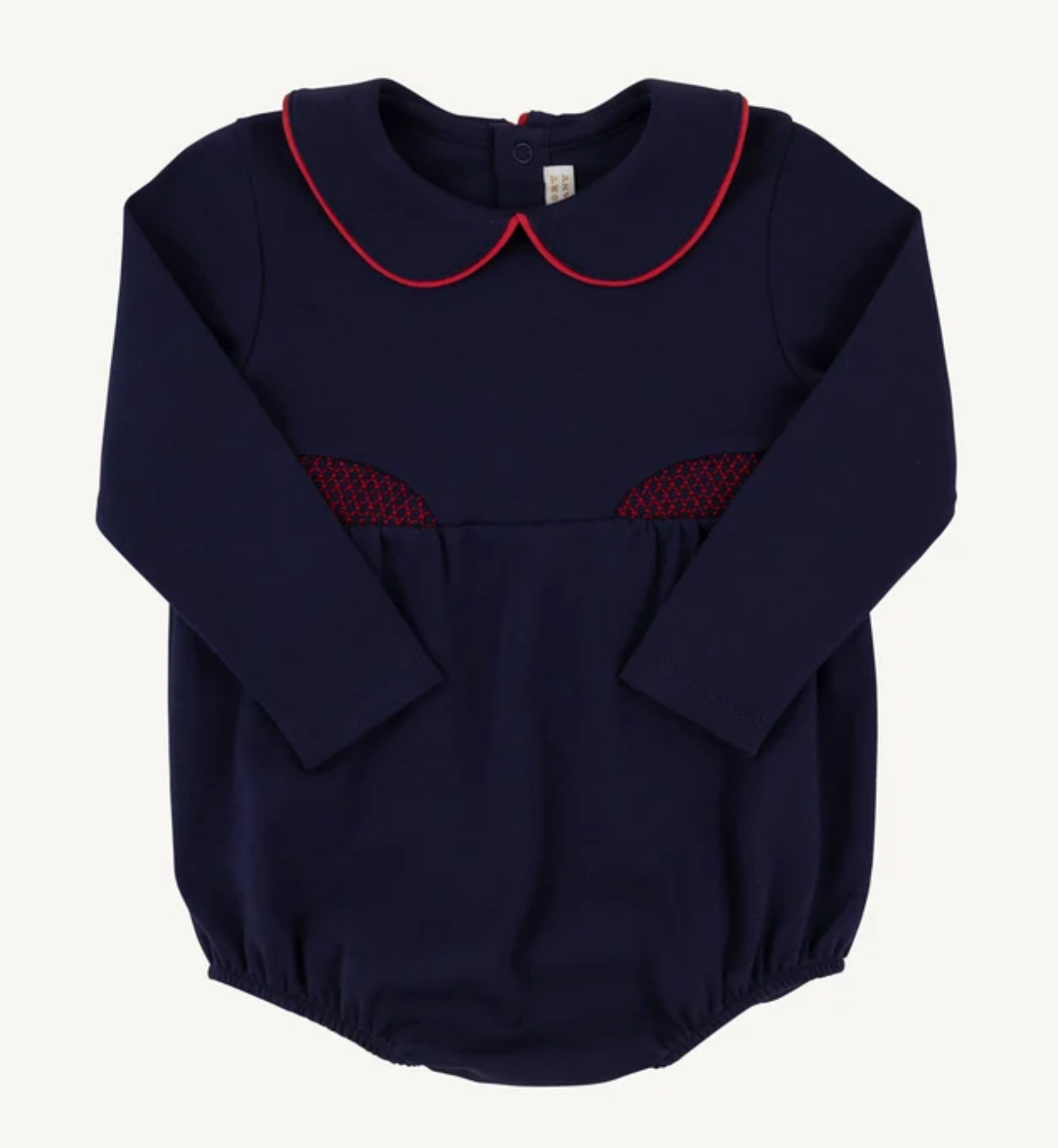 Long Sleeve Brentley Bubble- Nantucket Navy with Richmond Red