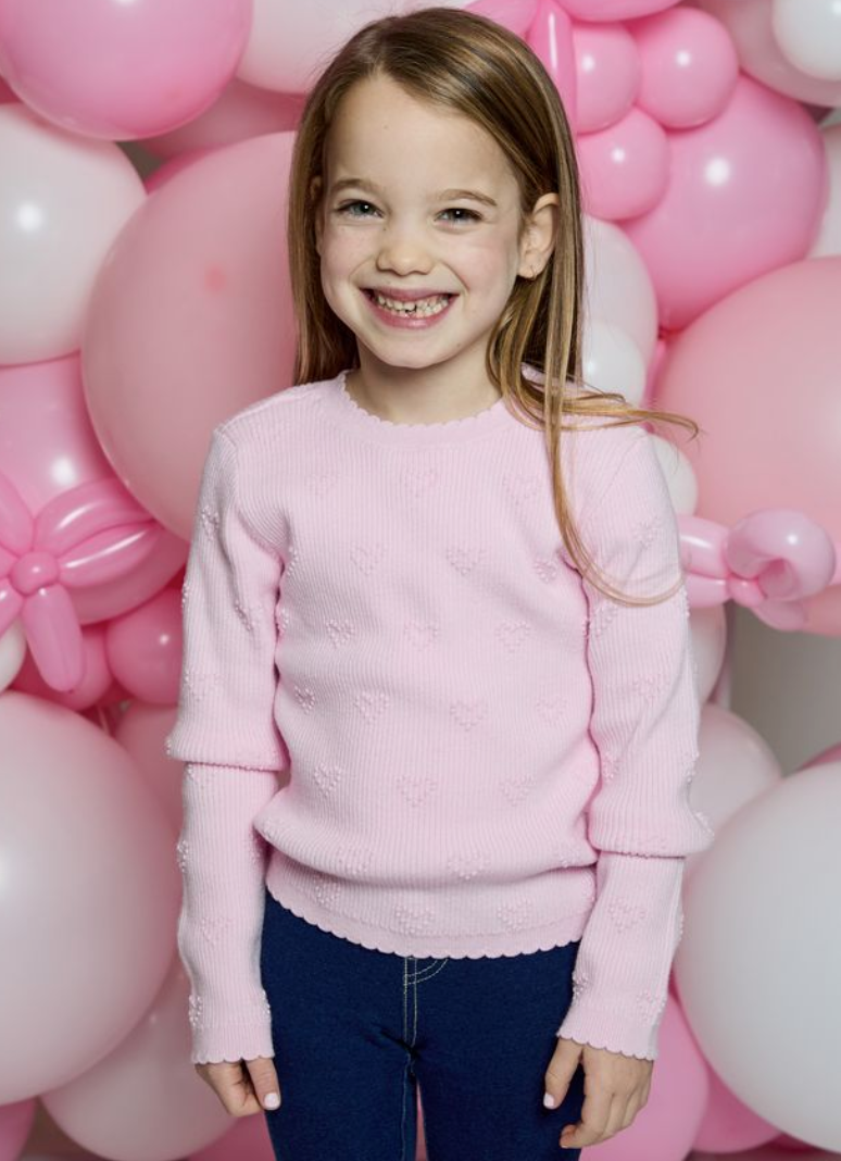 Pink Sweater Heart Pattern