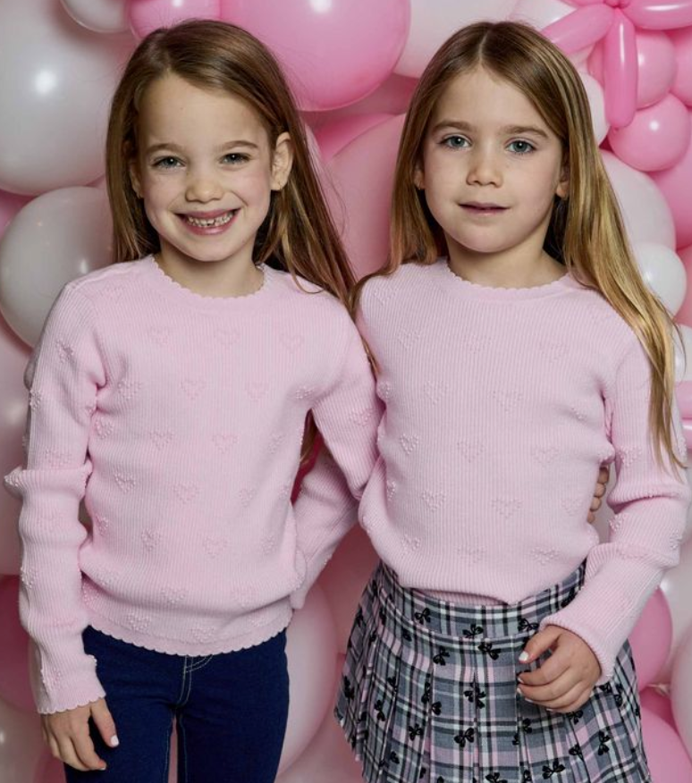 Pink Sweater Heart Pattern