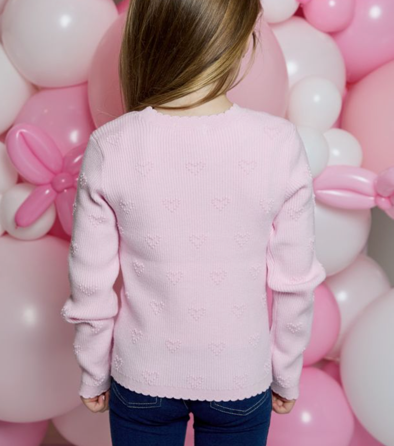 Pink Sweater Heart Pattern