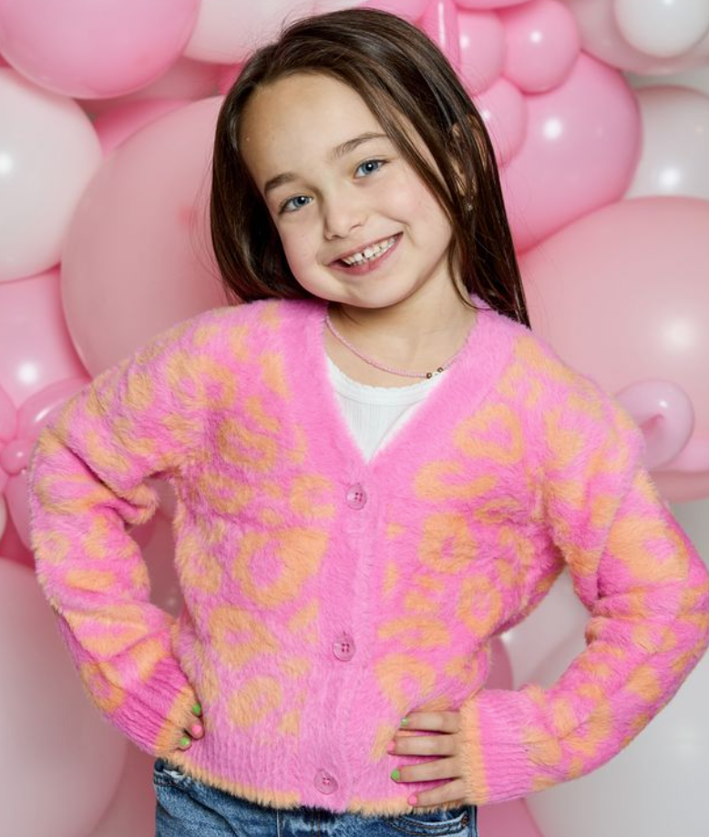 Neon Cheetah Fuzzy Cardigan