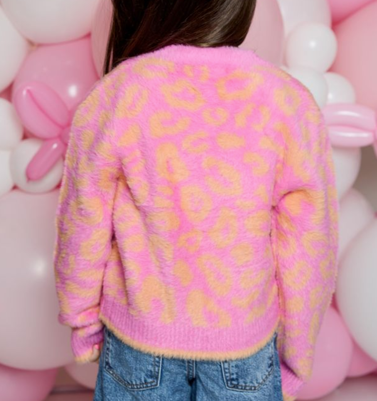 Neon Cheetah Fuzzy Cardigan