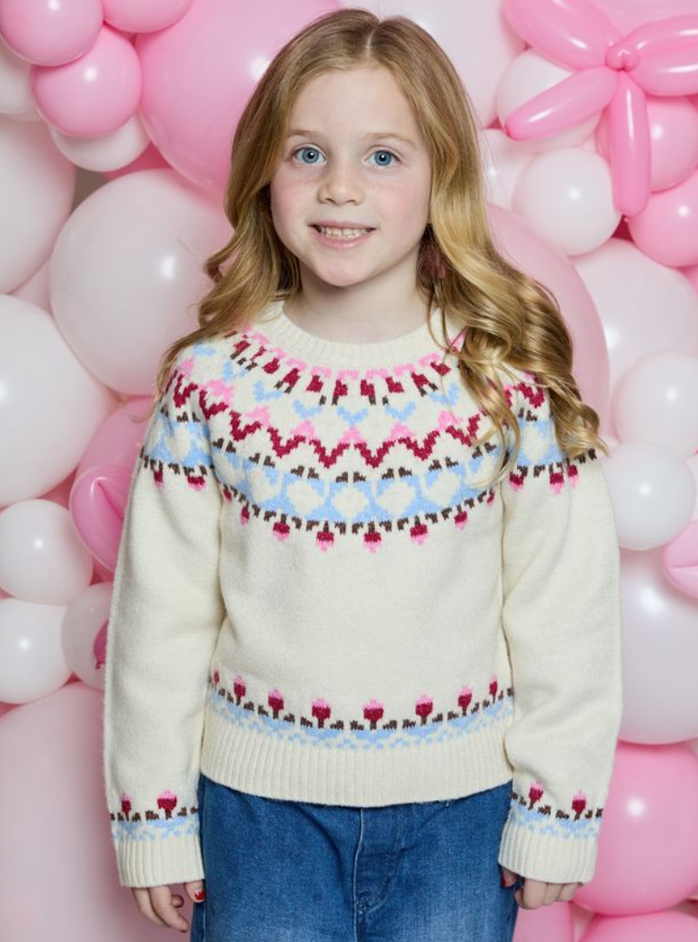 Cream Multi Fair Isle Sweater