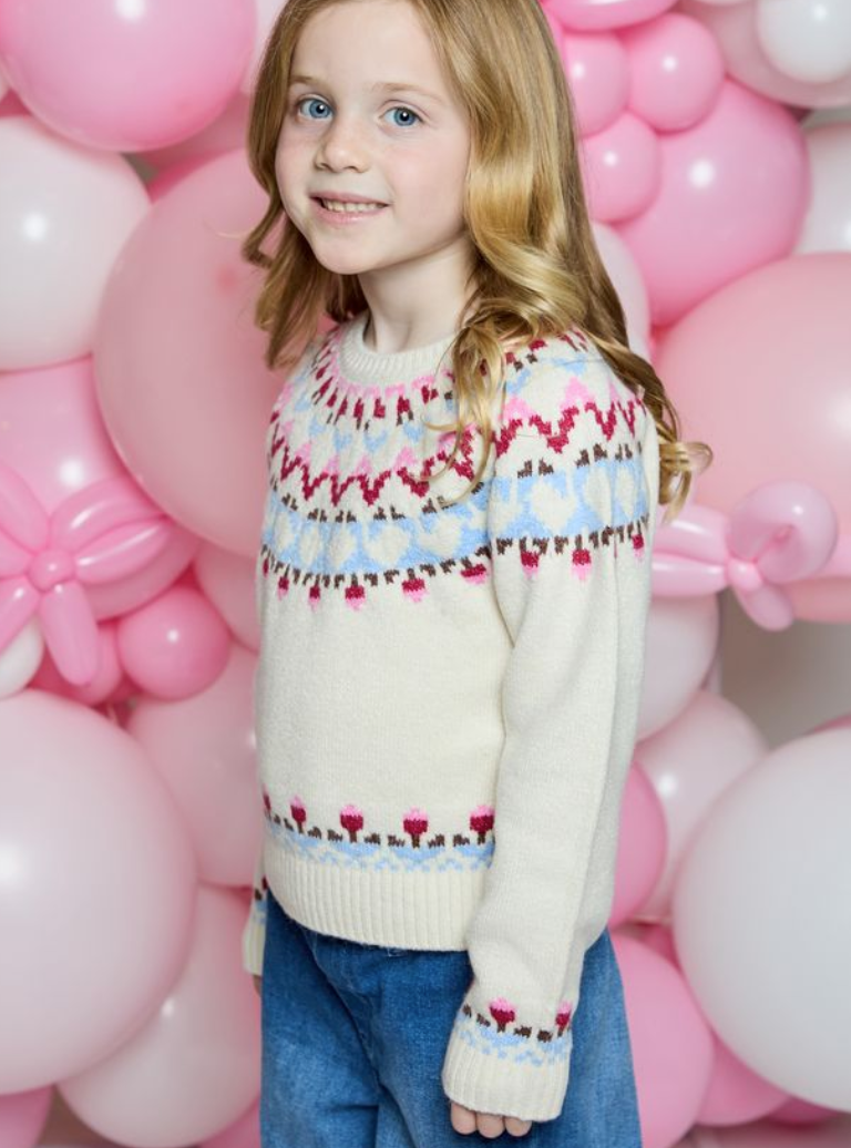 Cream Multi Fair Isle Sweater