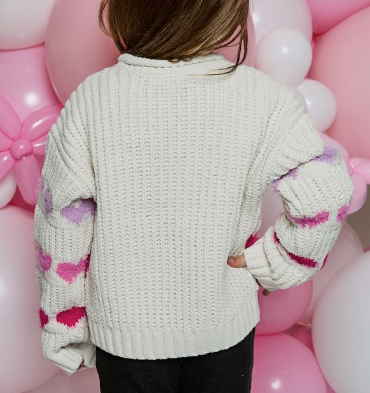 Multi Heart Roll Neck Sweater