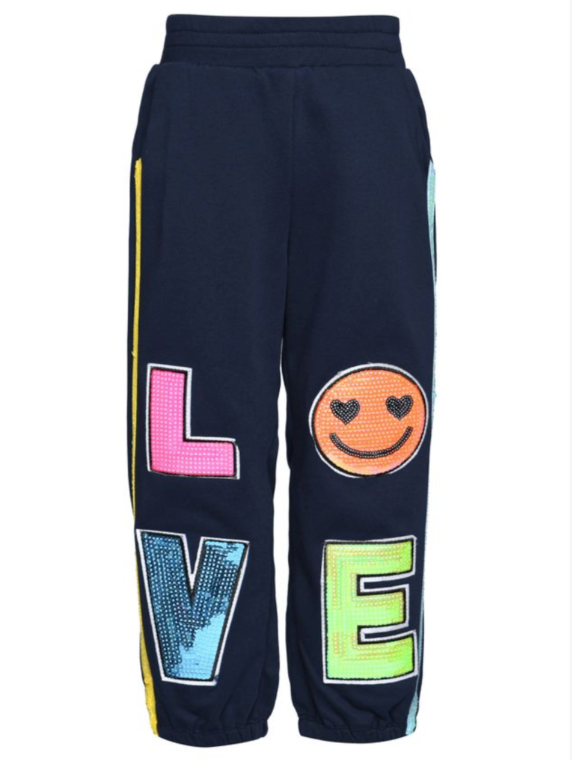 Love Sequin Patch Jogger Set