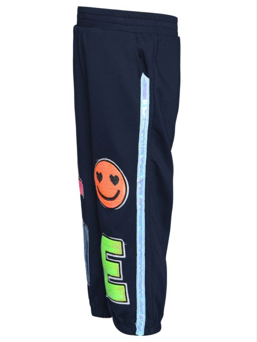 Love Sequin Patch Jogger Set