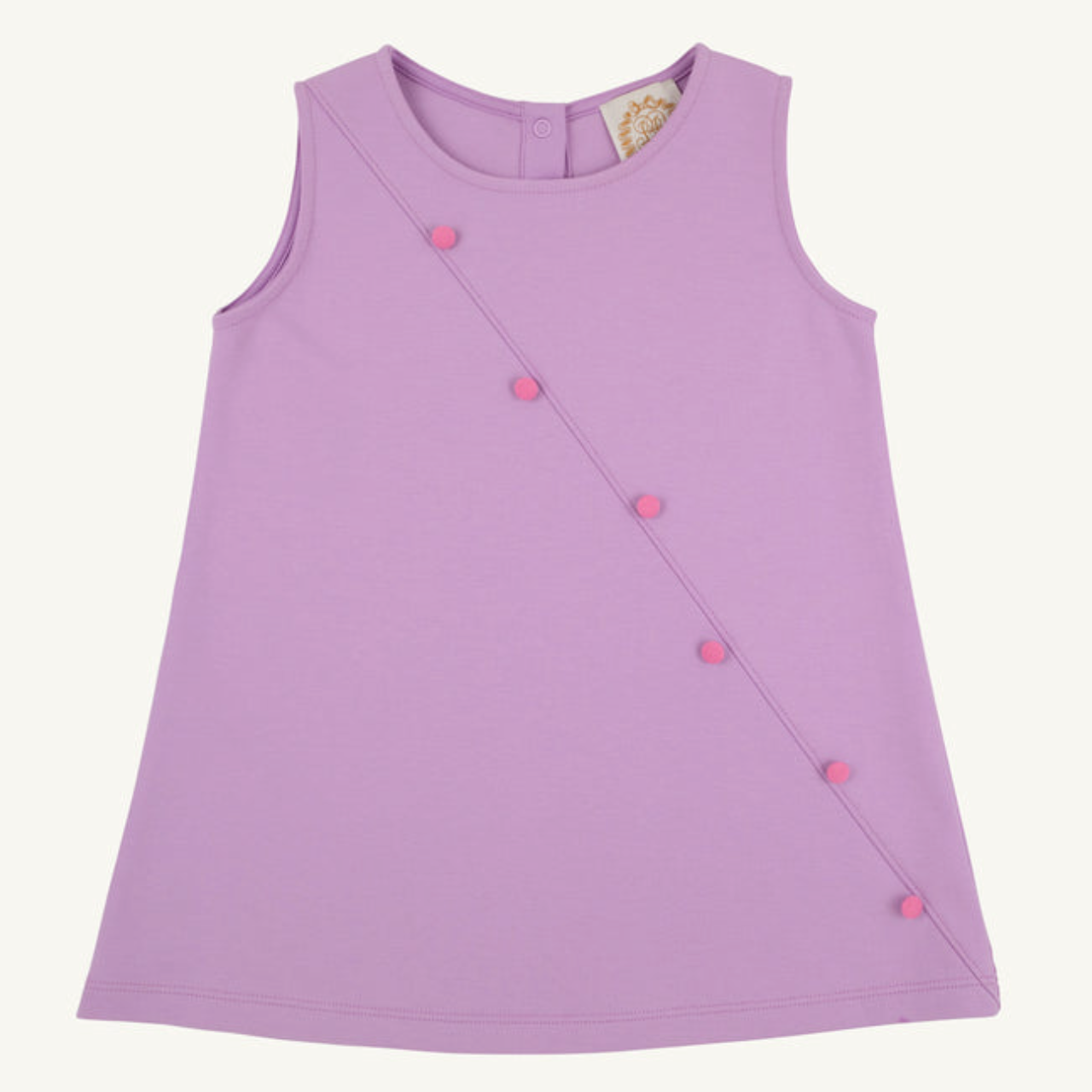 Blake Button Dress- Valley High Violet Winter Park Pink