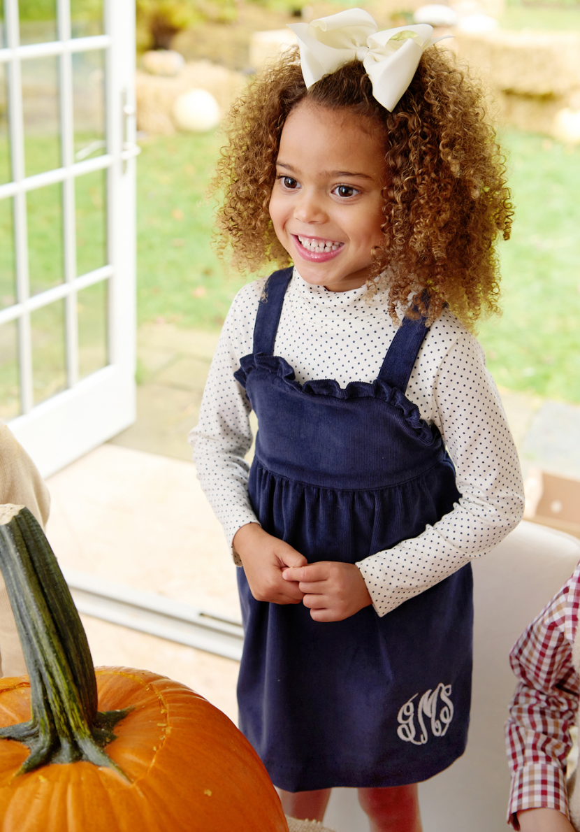 Macy Drew Dress- Nantucket Navy Corduroy