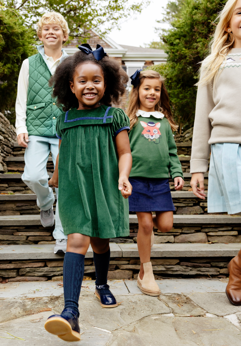 Short Sleeve Patsy's Party Dress- Grier Green