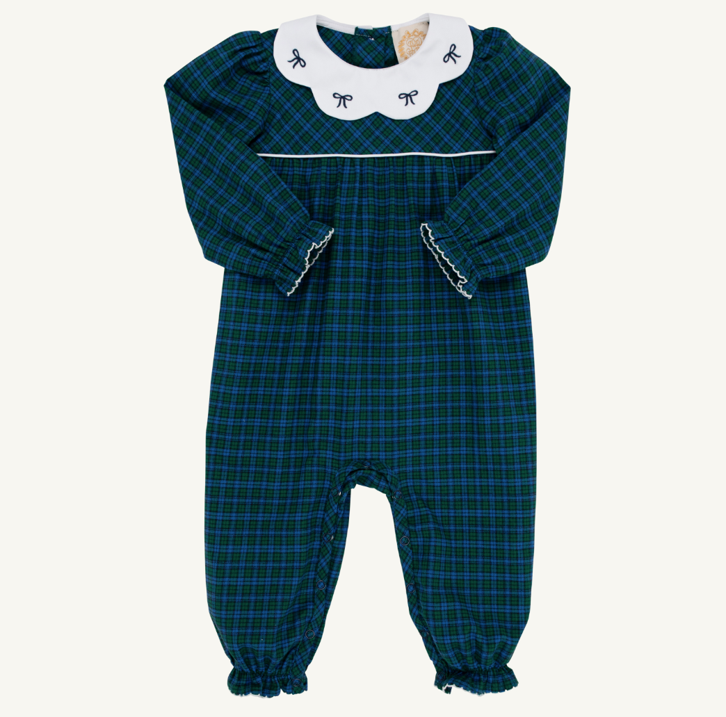 Long Sleeve Britt Romper- Woodlake Point Plaid